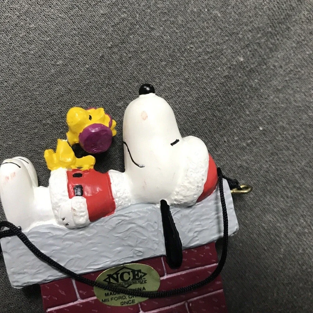 Vintage Peanuts Snoopy‎ Woodstock Christmas Mini Wind Chime